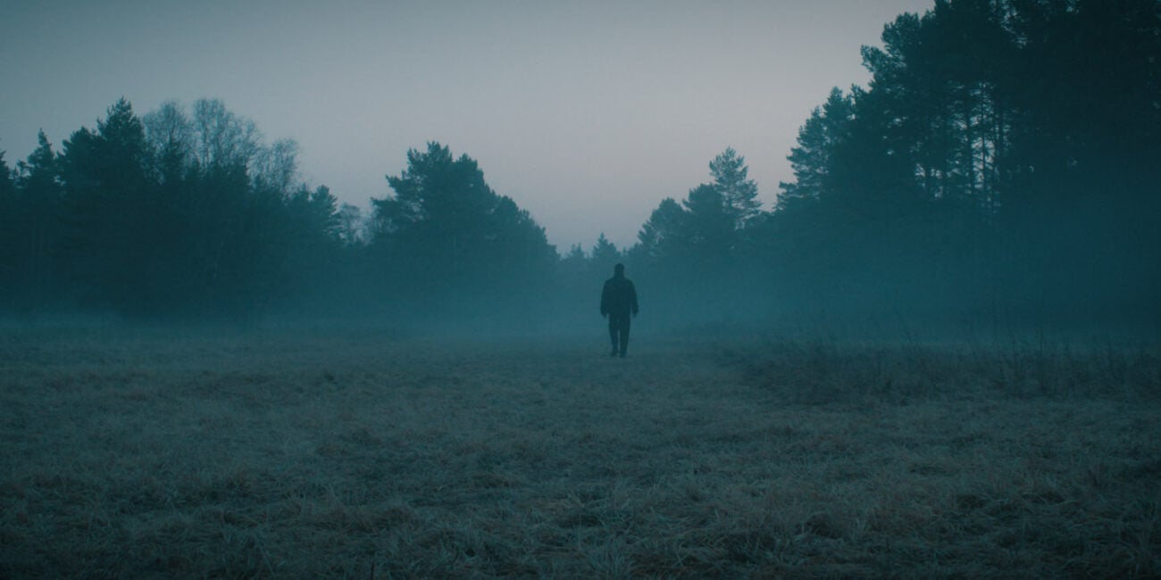 Nebel errdeka auf weitem Feld im Wald Musikvideo zum Lied Rosengarten