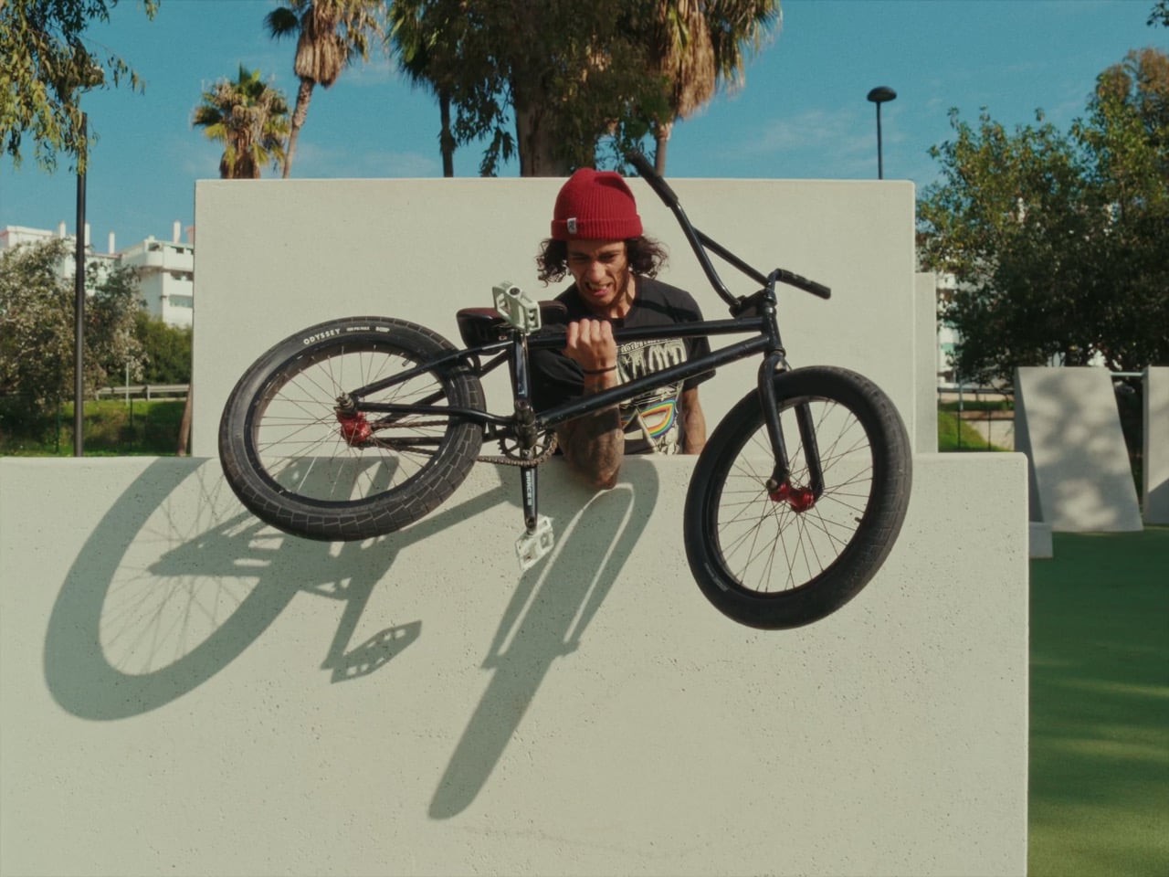 Stoked between handlebars BMX Malaga